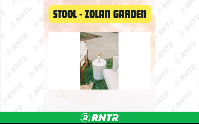 Generic Stool Zolan Garden Rental - Stylish Outdoor Accent Seating & Decor Piece – For rent in san-marcos, california – aras party rentals | RNTR.com – Image 1