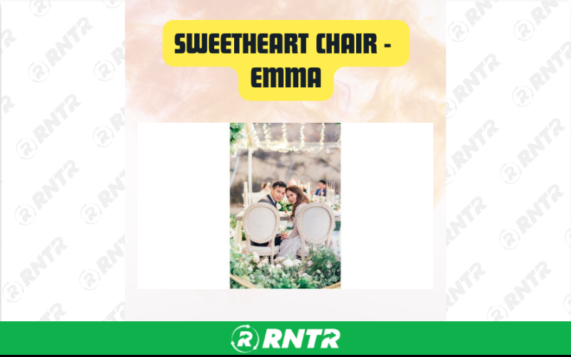 Generic Sweetheart Chair Emma - Elegant Accent Chair (19D x 41inH x 23inW) – For rent in san-marcos, california – aras party rentals | RNTR.com – Image 1