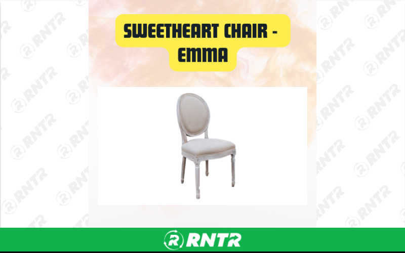 Generic Sweetheart Chair Emma - Elegant Accent Chair (19D x 41inH x 23inW) – For rent in San Marcos, California – aras party rentals | RNTR.com – Image 2 of 3