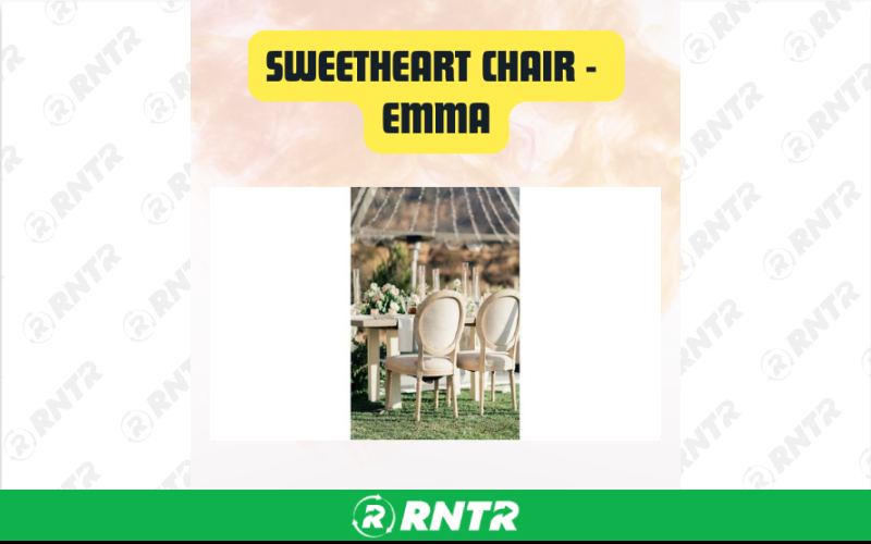 Generic Sweetheart Chair Emma - Elegant Accent Chair (19D x 41inH x 23inW) – For rent in San Marcos, California – aras party rentals | RNTR.com – Image 3 of 3