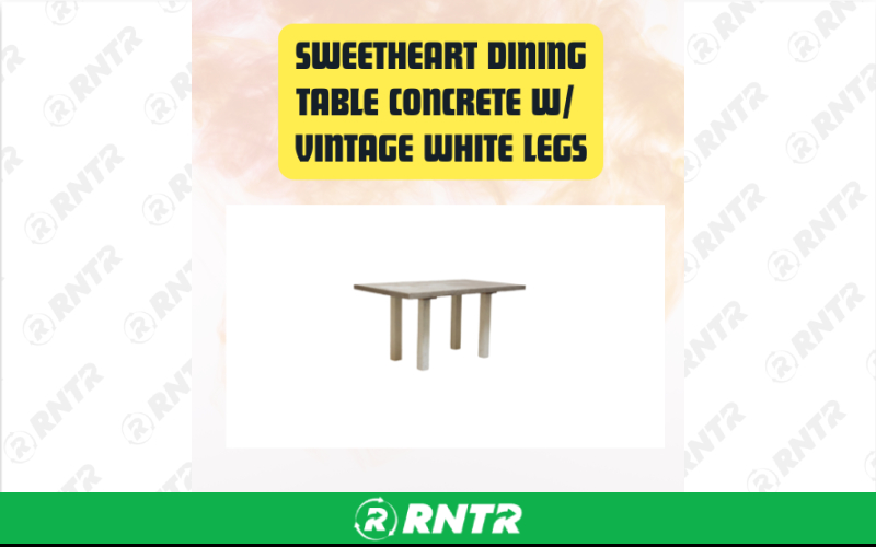 Generic Sweetheart Dining Table - Concrete Top | Rustic Event Table 5ft – For rent in san-marcos, california – aras party rentals | RNTR.com – Image 1