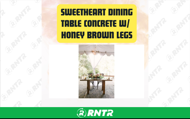 Generic Sweetheart Dining Table - Concrete Top | Rustic Event Table 5ft – For rent in San Marcos, California – aras party rentals | RNTR.com – Image 3 of 3