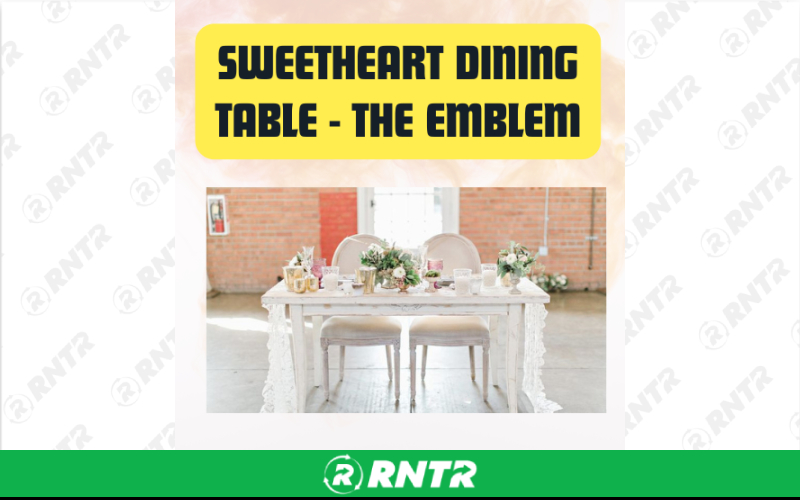 Generic Sweetheart Dining Table - The Emblem White – For rent in San Marcos, California – aras party rentals | RNTR.com – Image 2 of 3