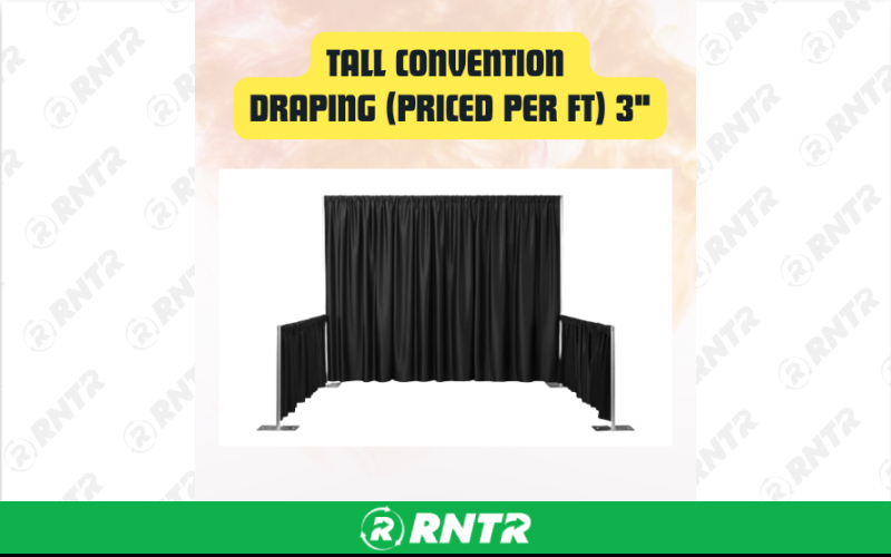 Generic Tall Convention Draping (Per Foot) 3ft – For rent in san-marcos, california – aras party rentals | RNTR.com – Image 1