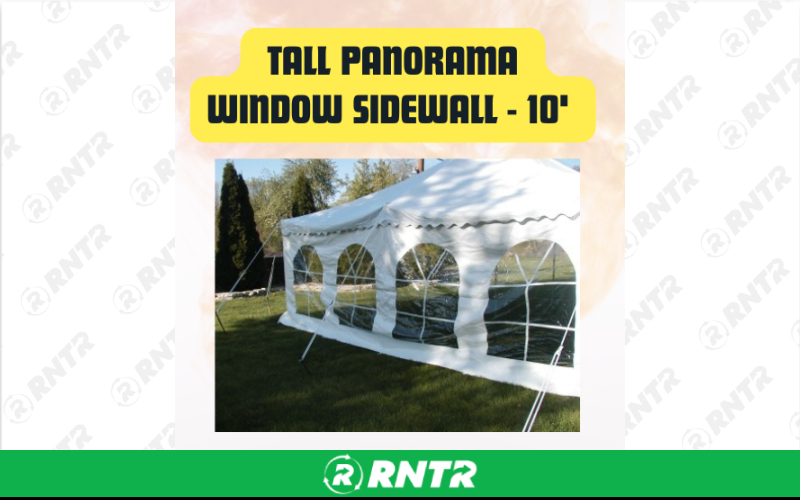 Generic Tall Panorama Window Sidewall - Per Foot Rental 10ft – For rent in san-marcos, california – aras party rentals | RNTR.com – Image 1