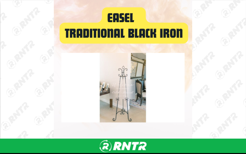 Generic Traditional Black Iron Easel Stand – For rent in San Marcos, California – aras party rentals | RNTR.com – Image 3 of 3