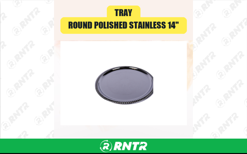 Generic Tray -  Round Polished Stainless 14 – For rent in san-marcos, california – aras party rentals | RNTR.com – Image 1