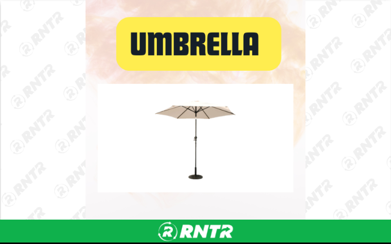 Generic Umbrella with Stand & Sandbag - 92 Outdoor Event Umbrella – For rent in san-marcos, california – aras party rentals | RNTR.com – Image 1