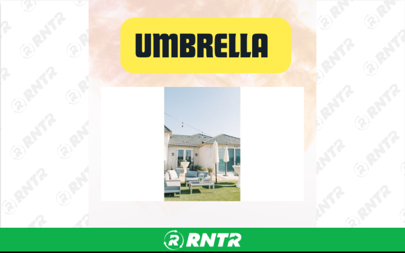 Generic Umbrella with Stand & Sandbag - 92 Outdoor Event Umbrella – For rent in San Marcos, California – aras party rentals | RNTR.com – Image 2 of 2