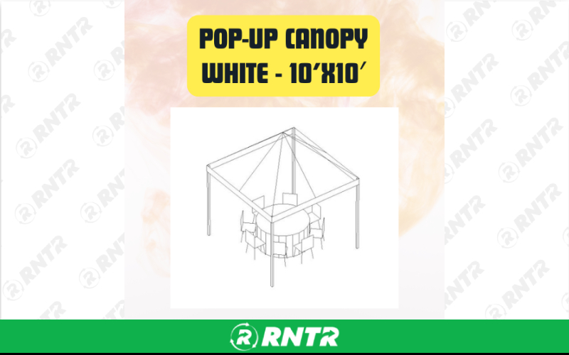 Generic White Pop-Up Vinyl Canopy Tent - Easy Instant Outdoor Shelter 10ftx10ft – For rent in san-marcos, california – aras party rentals | RNTR.com – Image 1