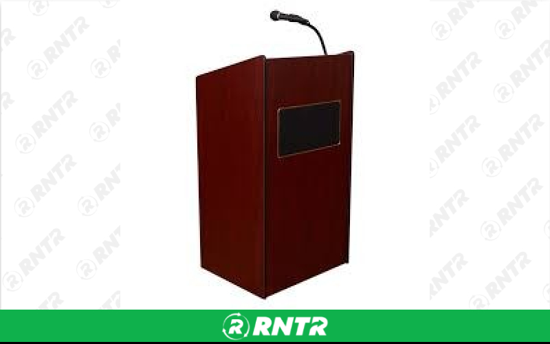 Generic Wood Podium – For rent in san-marcos, california – aras party rentals | RNTR.com – Image 1