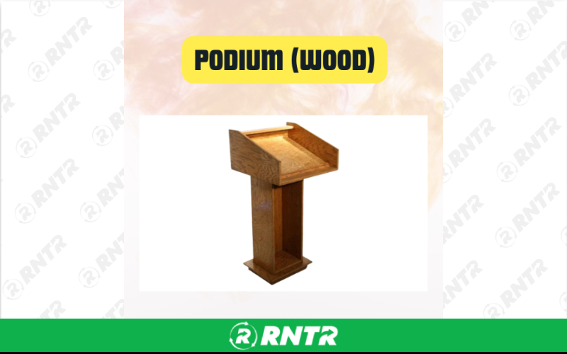 Generic Wooden Podium Lectern – For rent in san-marcos, california – aras party rentals | RNTR.com – Image 1