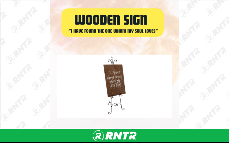 Generic Wooden Wedding Sign - I Have Found The One Whom My Soul Loves Romantic Wall Decor – For rent in san-marcos, california – aras party rentals | RNTR.com – Image 1