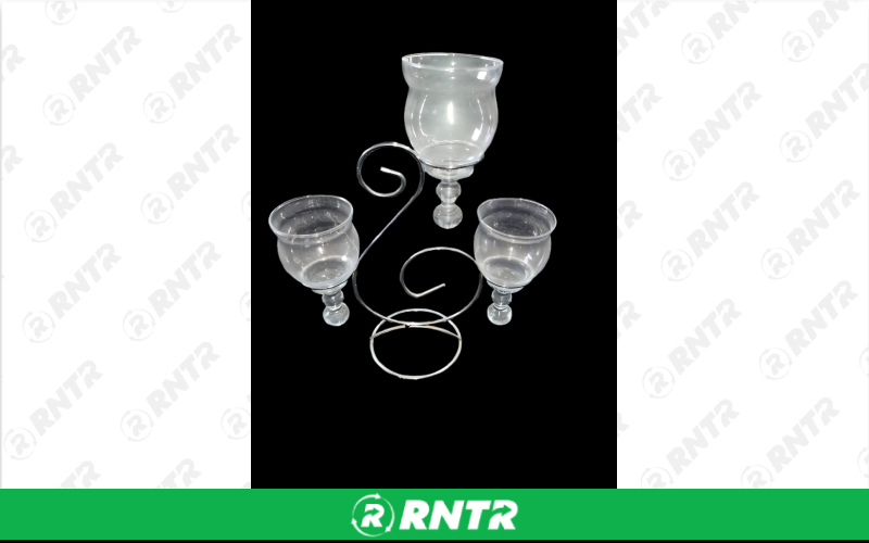 Generic CENTERPEICES - SILVER - 3 GLASS – For rent in isanti, minnesota – Isanti Rental Inc | RNTR.com – Image 1