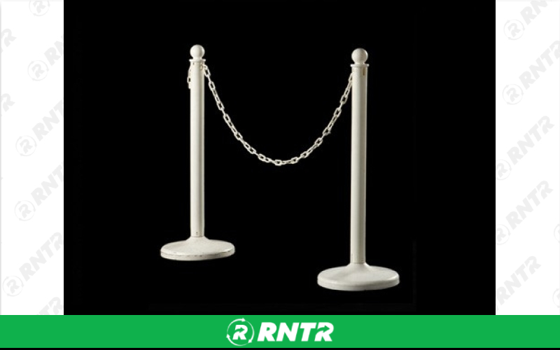 Generic Stanchion -  white plastic – For rent in wenonah, new-jersey – Y By Rental | RNTR.com – Image 1