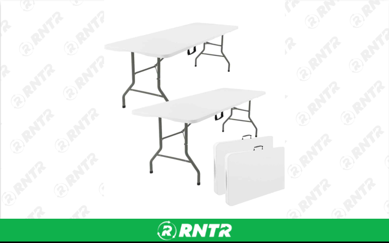 Pone Vora & Fivenl 10x10ft White Pop-Up Canopy Tent + 2 5ft White Foldable Tables - Event Package – For rent in Seattle, Washington – Seattle Event Co | RNTR.com – Image 5 of 6