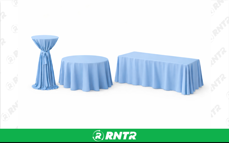 Generic 132 Round Linen - Baby Blue – For rent in new-braunfels, texas – Hill Country Event Rentals | RNTR.com – Image 1