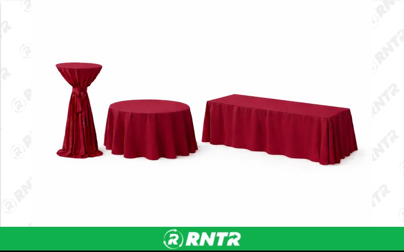Generic 132 Round Linen - Burgundy – For rent in new-braunfels, texas – Hill Country Event Rentals | RNTR.com – Image 1