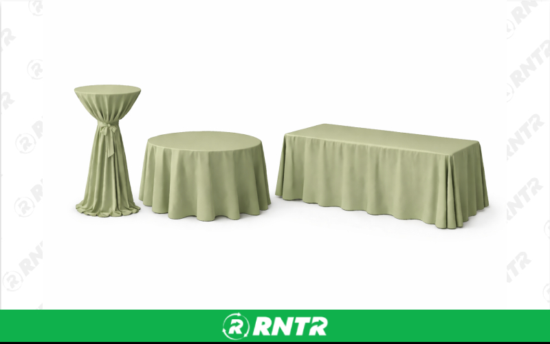 Generic 132 Round Linen - Sage – For rent in new-braunfels, texas – Hill Country Event Rentals | RNTR.com – Image 1