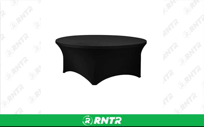 Generic 60 Round Spandex Linen - Black – For rent in new-braunfels, texas – Hill Country Event Rentals | RNTR.com – Image 1