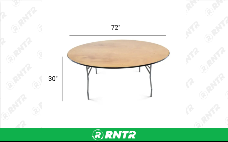 Generic 72 Round Table – For rent in New Braunfels, Texas – Hill Country Event Rentals | RNTR.com – Image 2 of 2