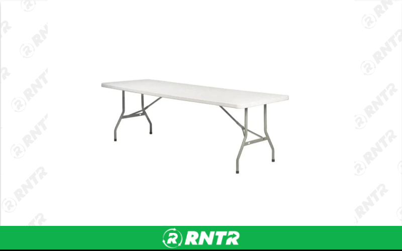 Generic 8' Banquet Table (Plastic) – For rent in new-braunfels, texas – Hill Country Event Rentals | RNTR.com – Image 1