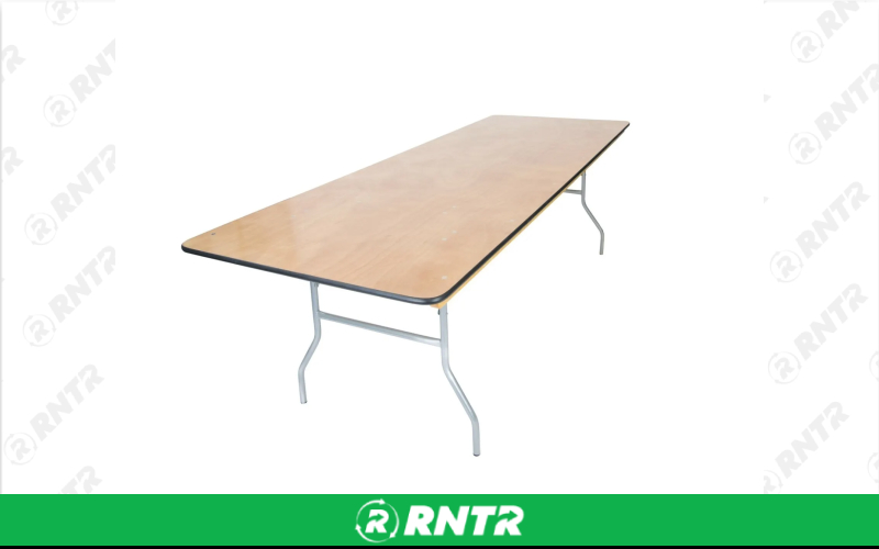 Generic 8' Banquet Table (Wide) – For rent in New Braunfels, Texas – Hill Country Event Rentals | RNTR.com – Image 2 of 3