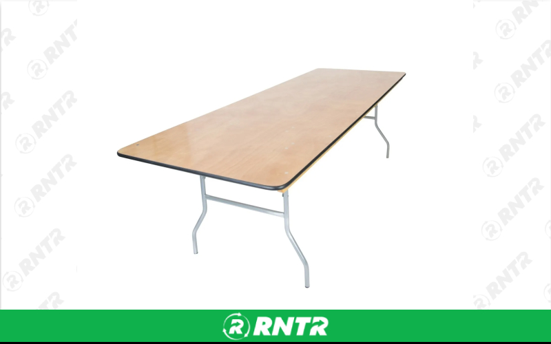 Generic 8' Banquet Table (XL Wide) – For rent in New Braunfels, Texas – Hill Country Event Rentals | RNTR.com – Image 2 of 3