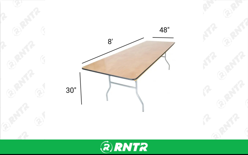 Generic 8' Banquet Table (XL Wide) – For rent in New Braunfels, Texas – Hill Country Event Rentals | RNTR.com – Image 3 of 3