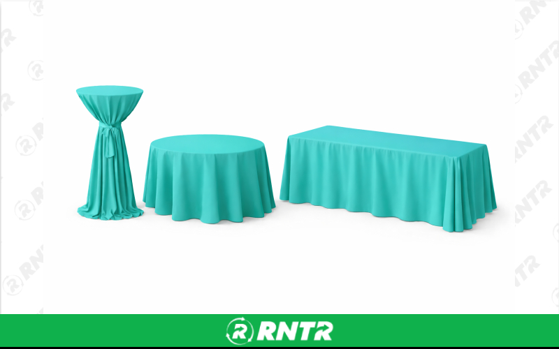 Generic 90 x 132 Rectangular Linen - Turquoise – For rent in new-braunfels, texas – Hill Country Event Rentals | RNTR.com – Image 1