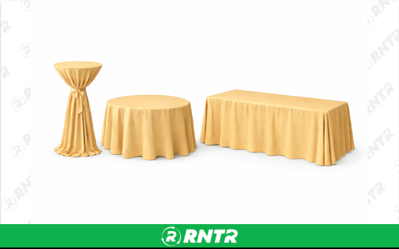 Generic 90 x 56 Rectangular Linen - Maize – For rent in new-braunfels, texas – Hill Country Event Rentals | RNTR.com – Image 1