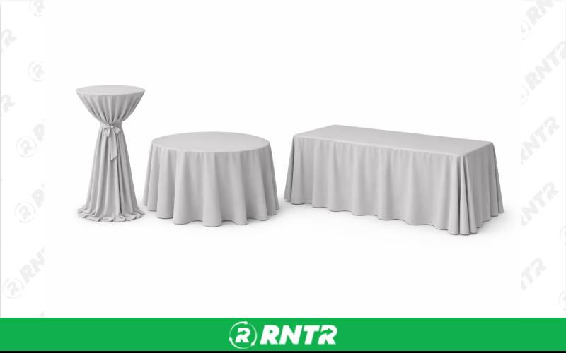 Generic 90 x 56 Rectangular Linen - Silver – For rent in new-braunfels, texas – Hill Country Event Rentals | RNTR.com – Image 1
