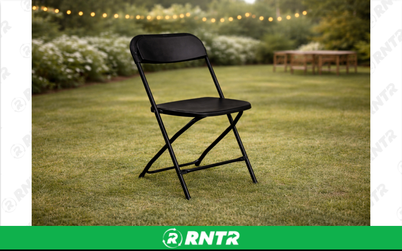 Generic Black Folding Chair – For rent in new-braunfels, texas – Hill Country Event Rentals | RNTR.com – Image 1