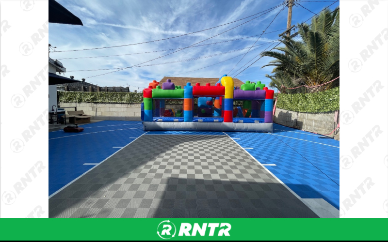 Bounce House 20ft Block Party Commercial Inflatable Obstacle Course Bounce House 20ft Block Party Commercial Inflatable Obstacle Course – For rent in anaheim, california – Race Track Inflateables | RNTR.com – Image 1