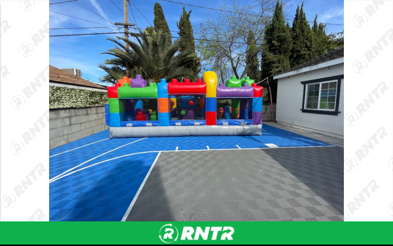 Bounce House 20ft Block Party Commercial Inflatable Obstacle Course Bounce House 20ft Block Party Commercial Inflatable Obstacle Course – For rent in Anaheim, California – Race Track Inflateables | RNTR.com – Image 3 of 7