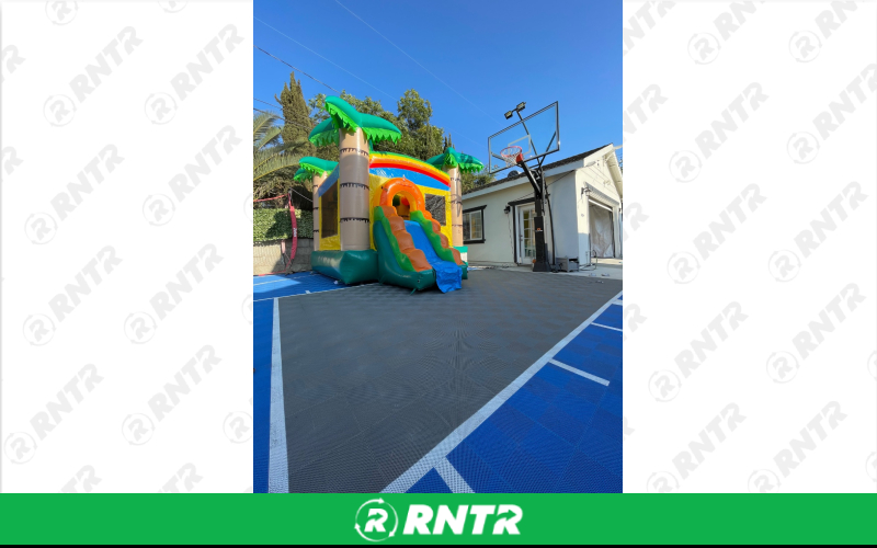 Bounce House w/ Slide 12x17 Tropical Breeze Commercial Grade Bounce House w/ Slide 12x17 Tropical Breeze Commercial Grade – For rent in Anaheim, California – Race Track Inflateables | RNTR.com – Image 3 of 4