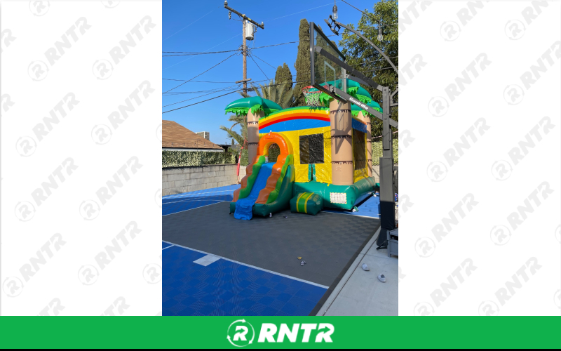 Bounce House w/ Slide 12x17 Tropical Breeze Commercial Grade Bounce House w/ Slide 12x17 Tropical Breeze Commercial Grade – For rent in Anaheim, California – Race Track Inflateables | RNTR.com – Image 4 of 4