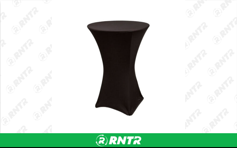 Generic Cocktail Spandex Linen - Black – For rent in new-braunfels, texas – Hill Country Event Rentals | RNTR.com – Image 1