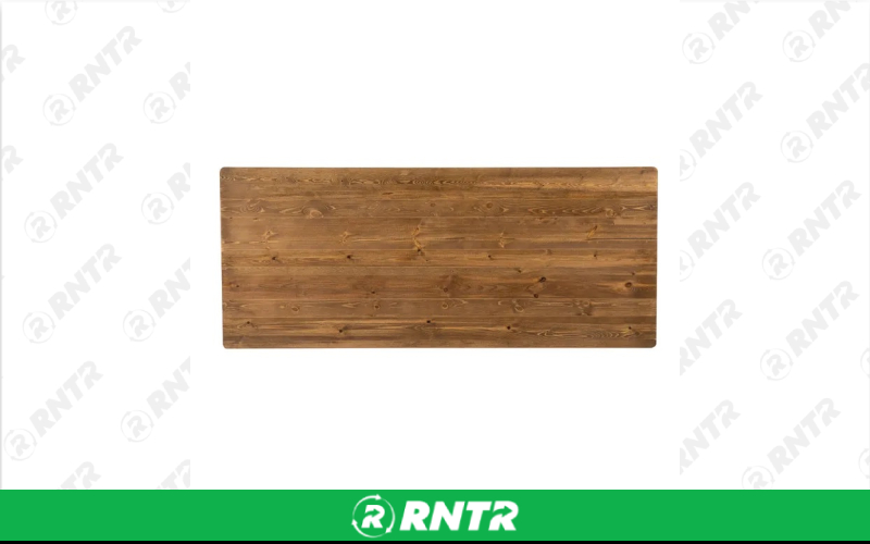 Generic Farmhouse Table (Dark) – For rent in New Braunfels, Texas – Hill Country Event Rentals | RNTR.com – Image 3 of 3