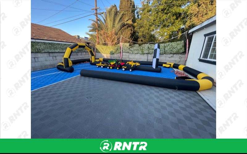 Inflatable Construction track theme with ride on vehicles Inflatable Construction track theme with ride on vehicles – For rent in Anaheim, California – Race Track Inflateables | RNTR.com – Image 11 of 13