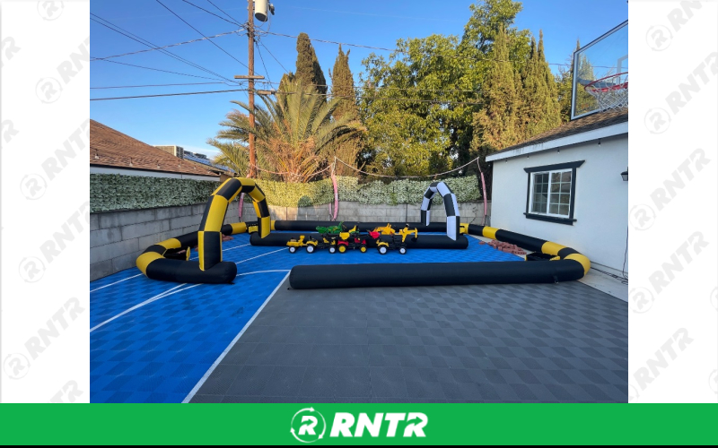 Inflatable Construction track theme with ride on vehicles Inflatable Construction track theme with ride on vehicles – For rent in Anaheim, California – Race Track Inflateables | RNTR.com – Image 12 of 13