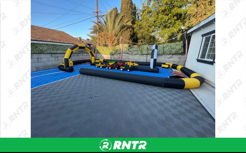 Inflatable Construction track theme with ride on vehicles Inflatable Construction track theme with ride on vehicles – For rent in Anaheim, California – Race Track Inflateables | RNTR.com – Image 2 of 13
