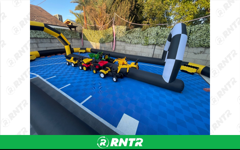 Inflatable Construction track theme with ride on vehicles Inflatable Construction track theme with ride on vehicles – For rent in Anaheim, California – Race Track Inflateables | RNTR.com – Image 5 of 13
