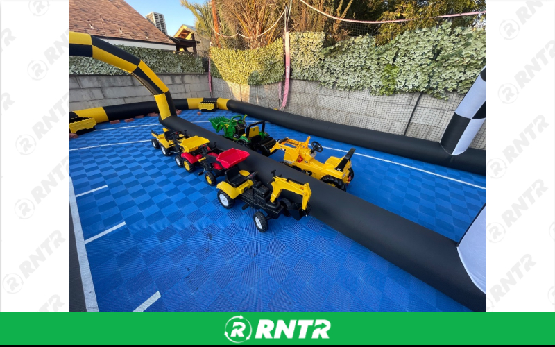Inflatable Construction track theme with ride on vehicles Inflatable Construction track theme with ride on vehicles – For rent in Anaheim, California – Race Track Inflateables | RNTR.com – Image 6 of 13