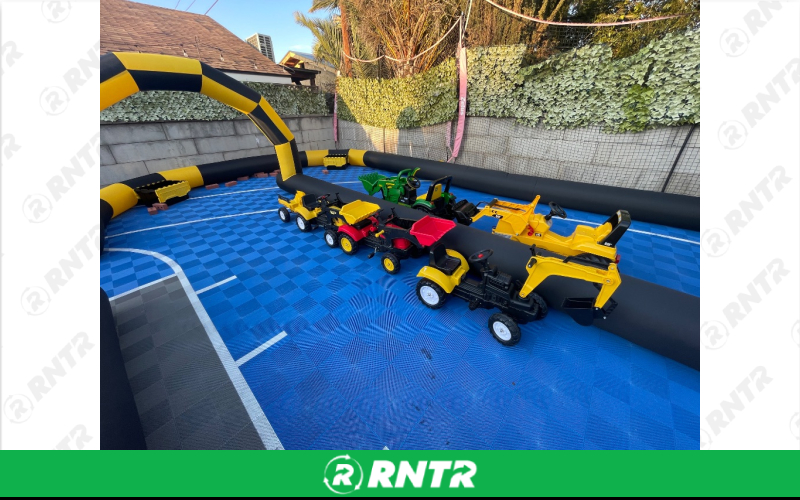 Inflatable Construction track theme with ride on vehicles Inflatable Construction track theme with ride on vehicles – For rent in Anaheim, California – Race Track Inflateables | RNTR.com – Image 7 of 13