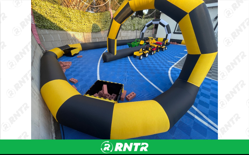Inflatable Construction track theme with ride on vehicles Inflatable Construction track theme with ride on vehicles – For rent in Anaheim, California – Race Track Inflateables | RNTR.com – Image 8 of 13