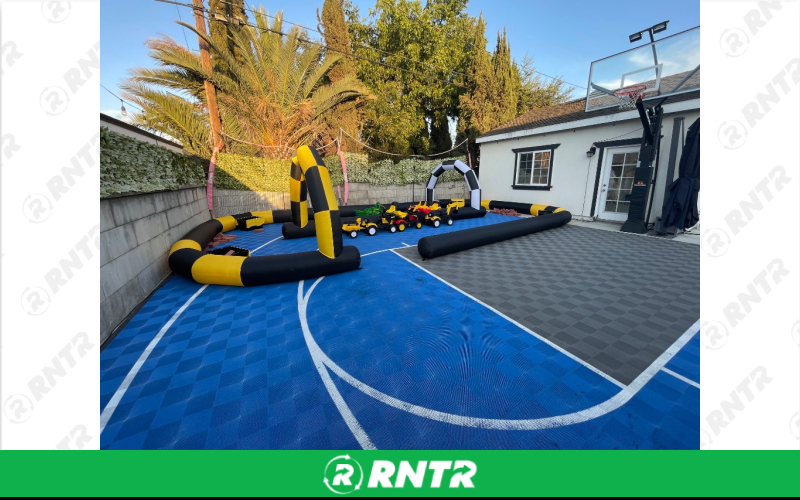 Inflatable Construction track theme with ride on vehicles Inflatable Construction track theme with ride on vehicles – For rent in Anaheim, California – Race Track Inflateables | RNTR.com – Image 9 of 13