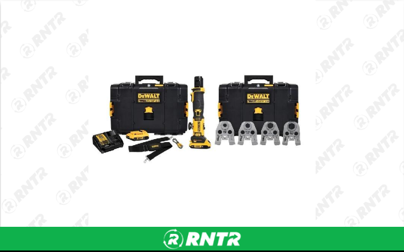 DEWALT-STANLEY-B&D-POWERS Press Tool Plumbing Pipe Compact Kit Dewalt 1/2-2 Dies (2) Batteries (1) Charger – For rent in ontario, new-york – Altra Rental | RNTR.com – Image 1