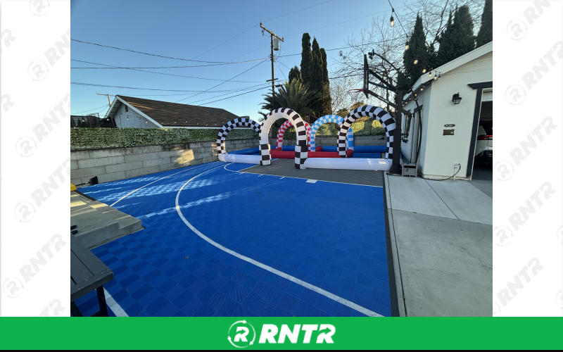 race track inflatable with drift bikes race track inflatable with drift bikes – For rent in Anaheim, California – Race Track Inflateables | RNTR.com – Image 3 of 9