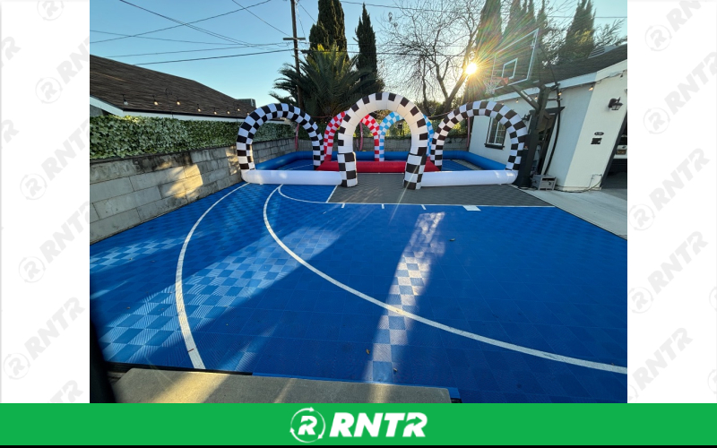 race track inflatable with drift bikes race track inflatable with drift bikes – For rent in Anaheim, California – Race Track Inflateables | RNTR.com – Image 4 of 9